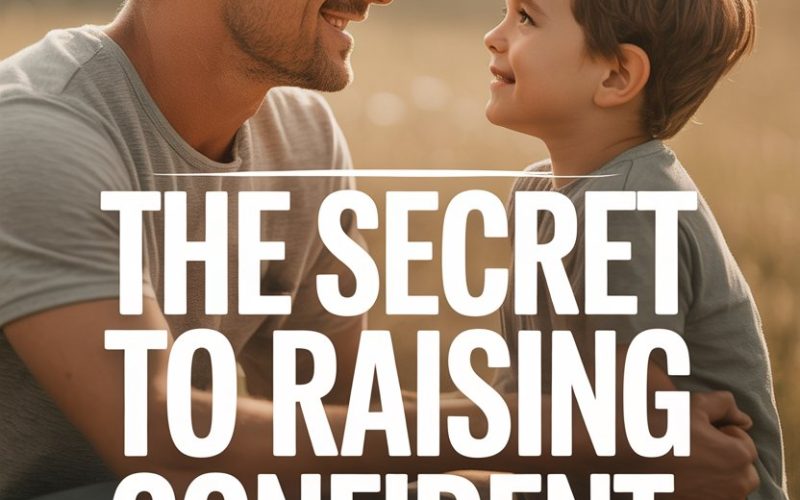 Father and son sharing a joyful moment, promoting confident, gentle, and loving children.
