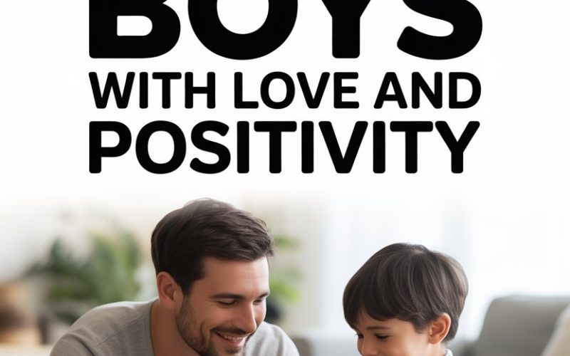 Father and son playing with blocks for positive, loving parenting and bonding.