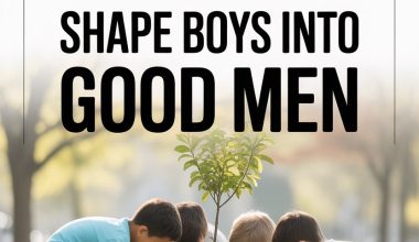 Boys planting a tree to learn responsibility, teamwork, and nurturing lessons for becoming good men.