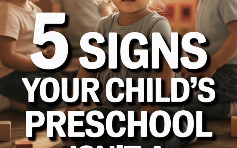 Four children playing in preschool classroom, highlighting signs your childs school may not be a good fit.