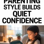 Parenting style fostering quiet confidence through nurturing environment and encouraging independent reading in children.