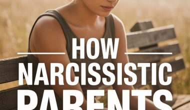 Contemplative woman on park bench highlights effects of narcissistic parents on self-worth.