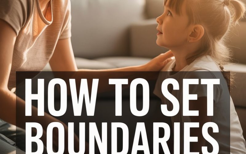 Mother and daughter practicing calm boundaries without yelling in a cozy, well-lit home.