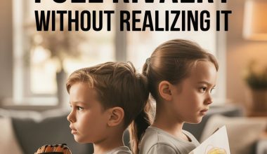 Children illustrating sibling rivalry influenced by parental behavior in a cozy home setting.