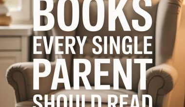 Cozy home with books, family photo, and a parent-friendly reading recommendation.