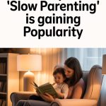 Mother and child bonding over reading in a cozy, warmly lit living room.