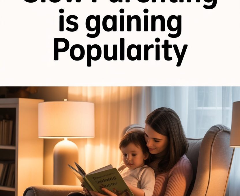 Mother and child bonding over reading in a cozy, warmly lit living room.