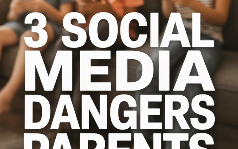 Children using smartphones on sofa highlight social media dangers parents often overlook.
