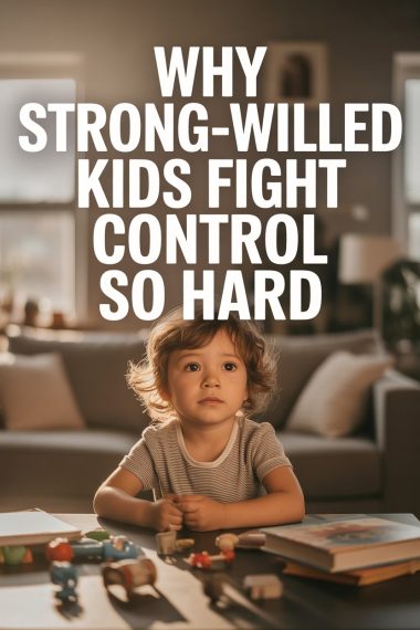 Child with expressive eyes and curly hair reflects on control struggles in a cozy home setting.