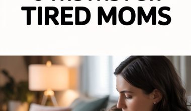 Support for tired moms: comforting scene of mother and child embracing at home.