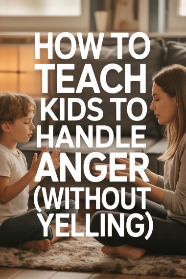Mother and child practicing calming techniques to help kids handle anger peacefully.
