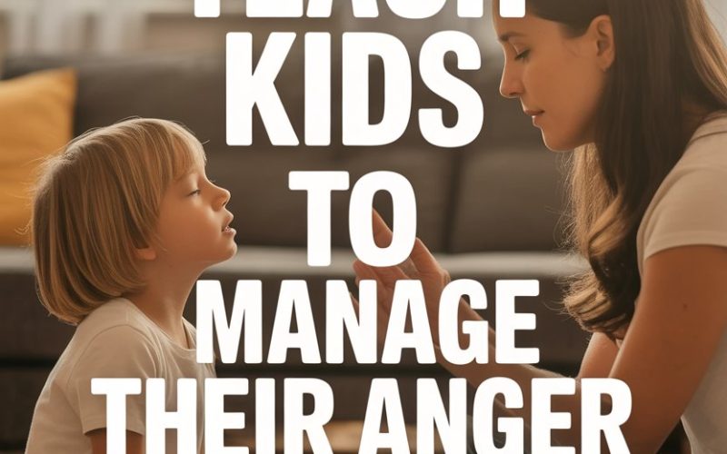 Young girl and woman calmly discussing anger management techniques in a cozy living room.