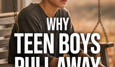 Teen boy sitting on porch swing reflecting, understanding teen withdrawal and emotional distancing behaviors.