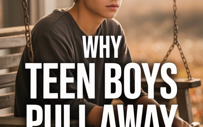 Teen boy sitting on porch swing reflecting, understanding teen withdrawal and emotional distancing behaviors.