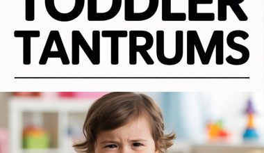 Understanding toddler tantrums with a frustrated child in a colorful playroom.