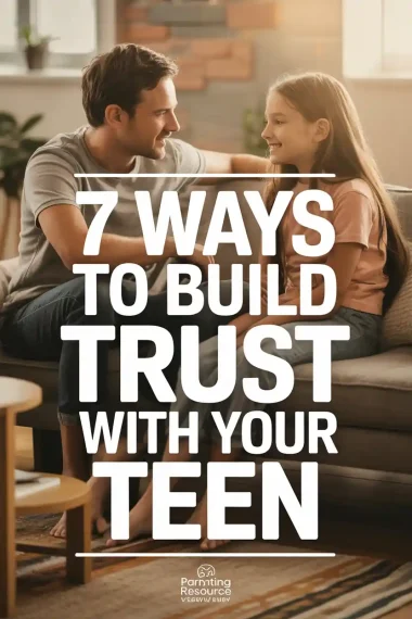 Parent and teen sharing a heartfelt moment in a cozy, trusting family environment.