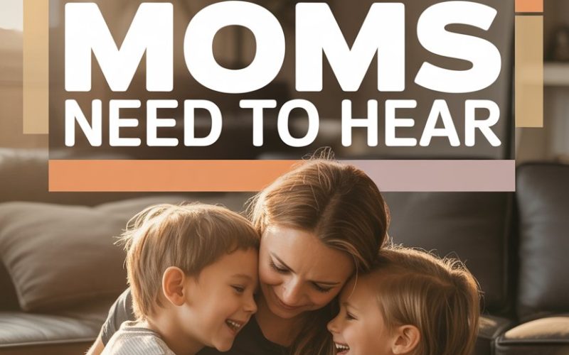 Warm family moment with loving mom and children, emphasizing family support, love, and emotional bonding.