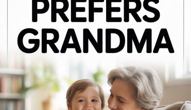 Grandmother holding smiling toddler on sofa, highlighting strong family bond and grandmas special connection.