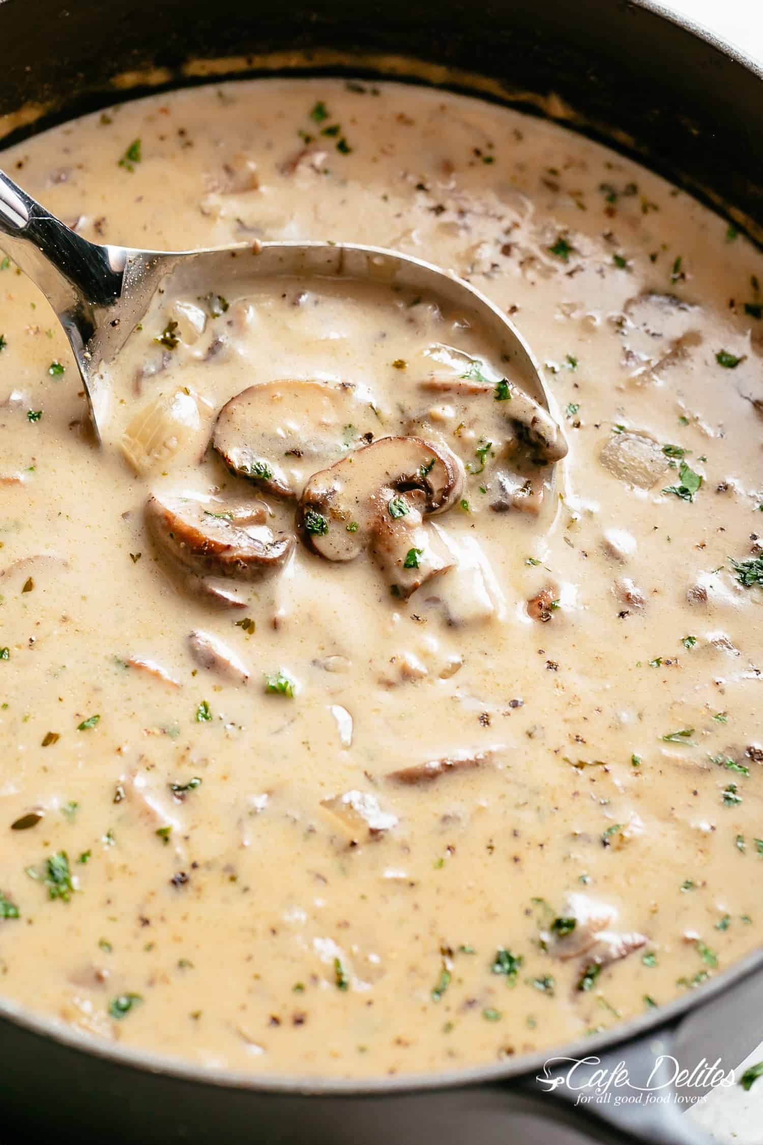 Savory and Earthy Cream of Mushroom Soup