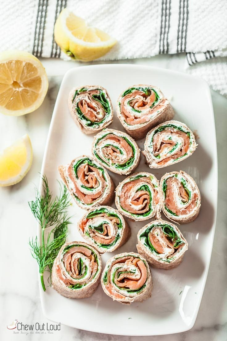 salmon-roll-ups Smoked Salmon Roll-Ups with Fresh Lemons