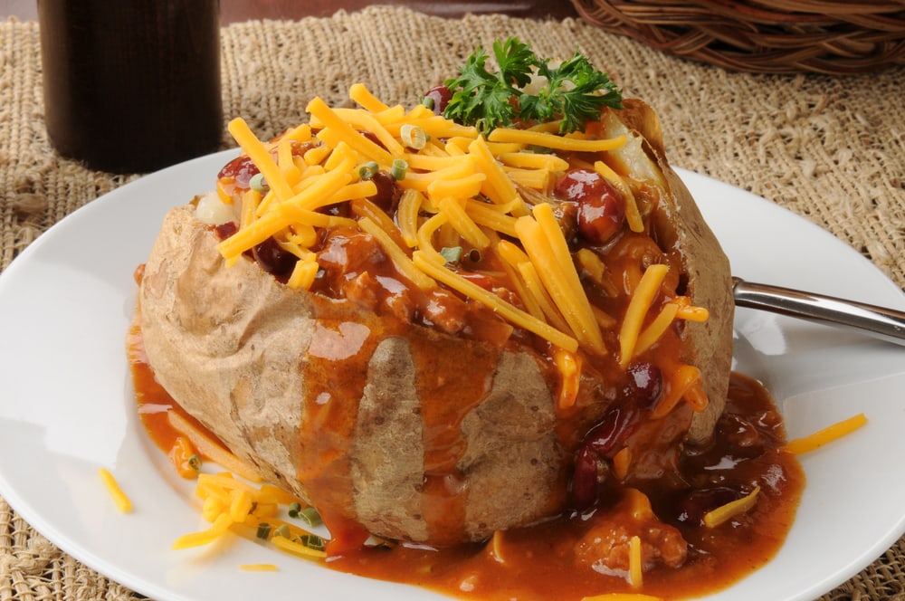 Chili Loaded Baked Potato