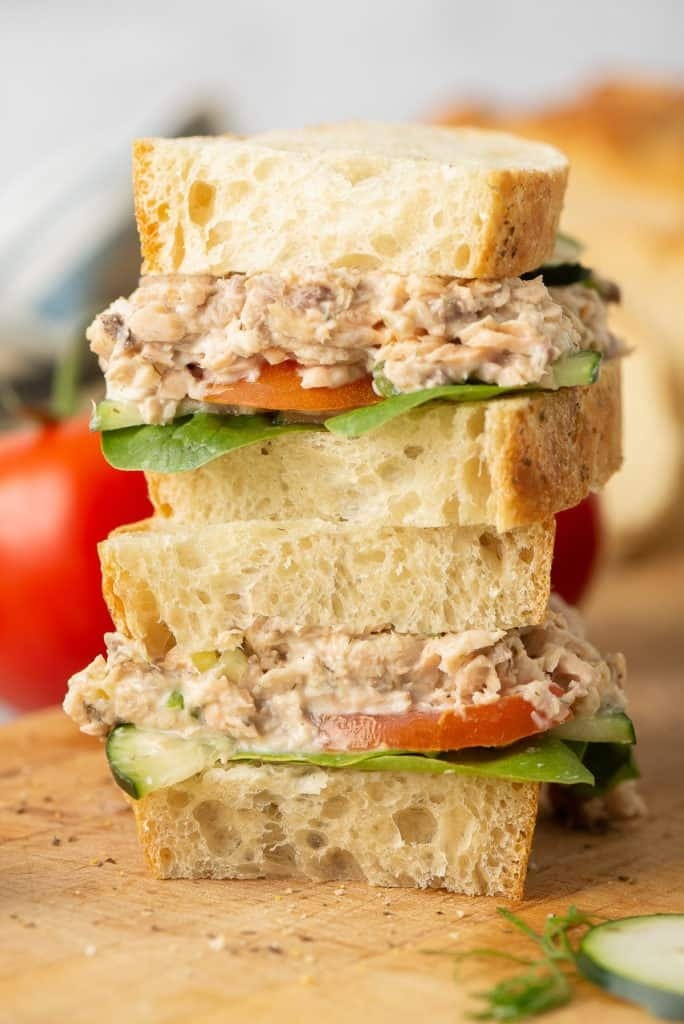 salmon-salad-sandwiches Salmon Salad Sandwich