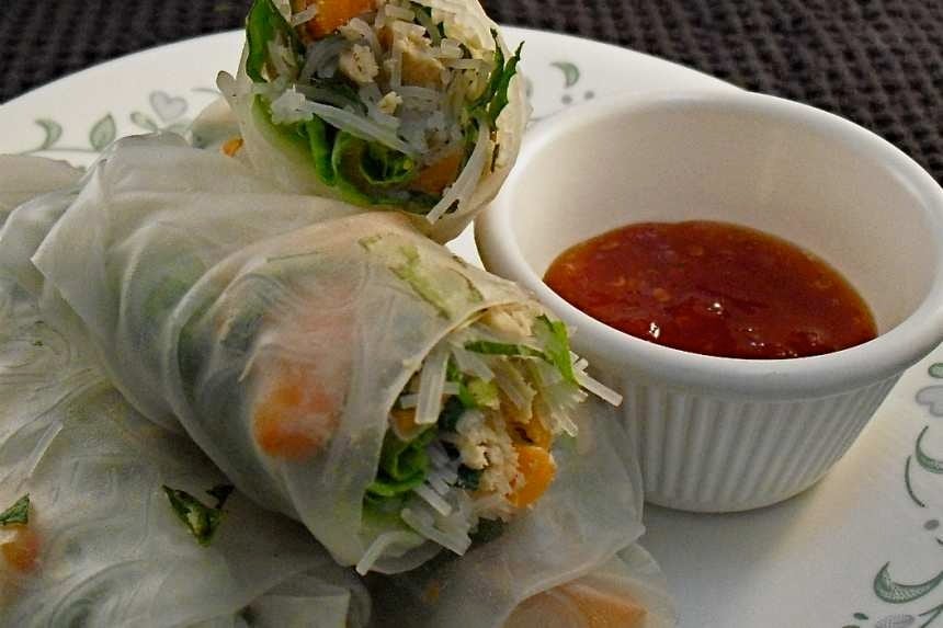 salmon-spring-rolls Salmon Spring Rolls