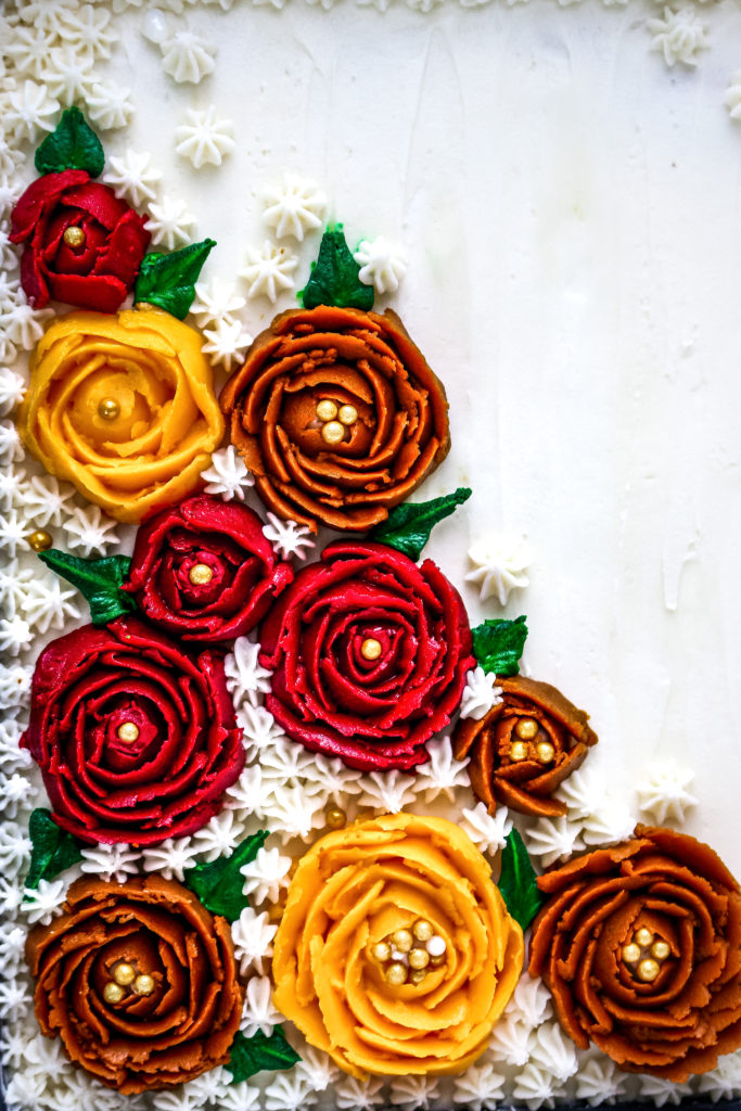 Apple Pumpkin Sheet Cake With Maple Butter Frosting