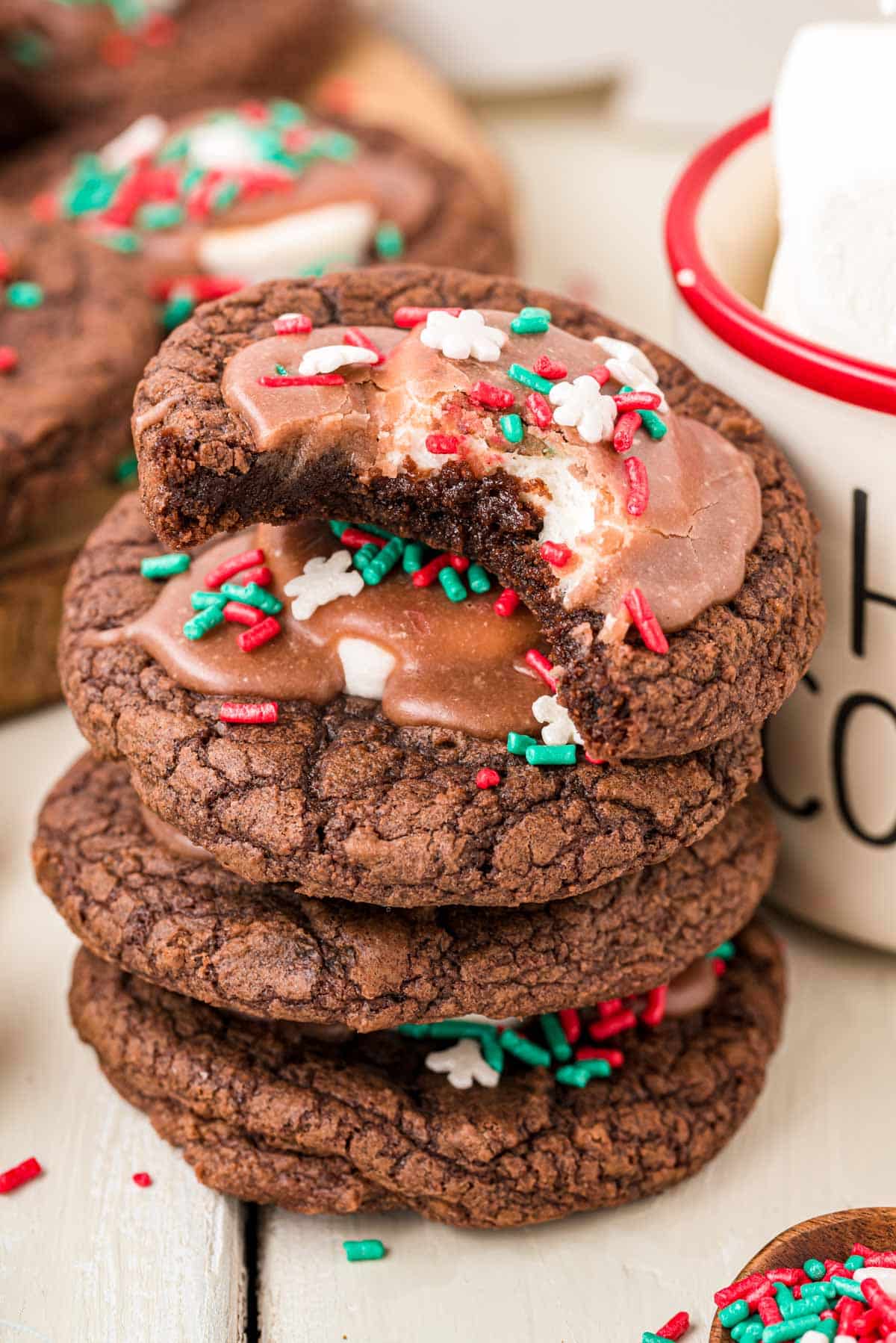 Fudgy Hot Chocolate Cookies