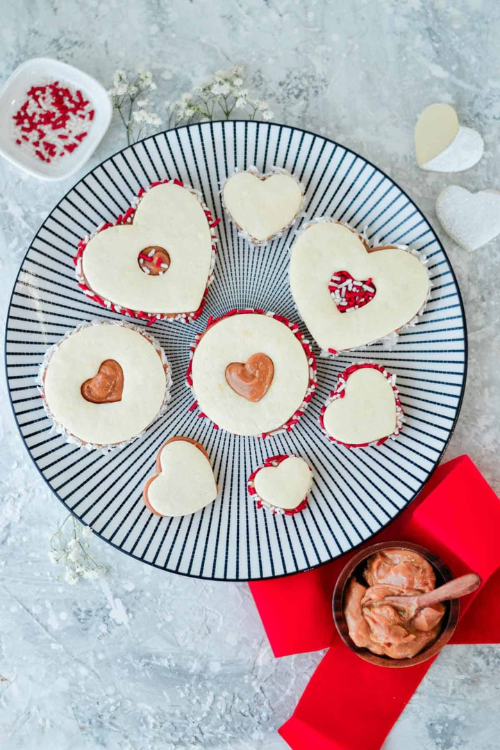 Heart Shaped Dulce de Leche Cookies