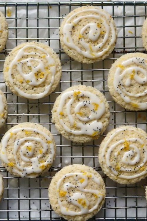 Glazed Lemon Poppy Seed Cookies