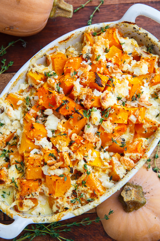 Butternut Squash and Feta Gratin