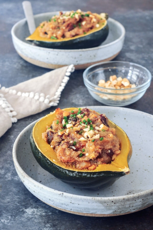 Amaranth Stuffed Acorn Squash