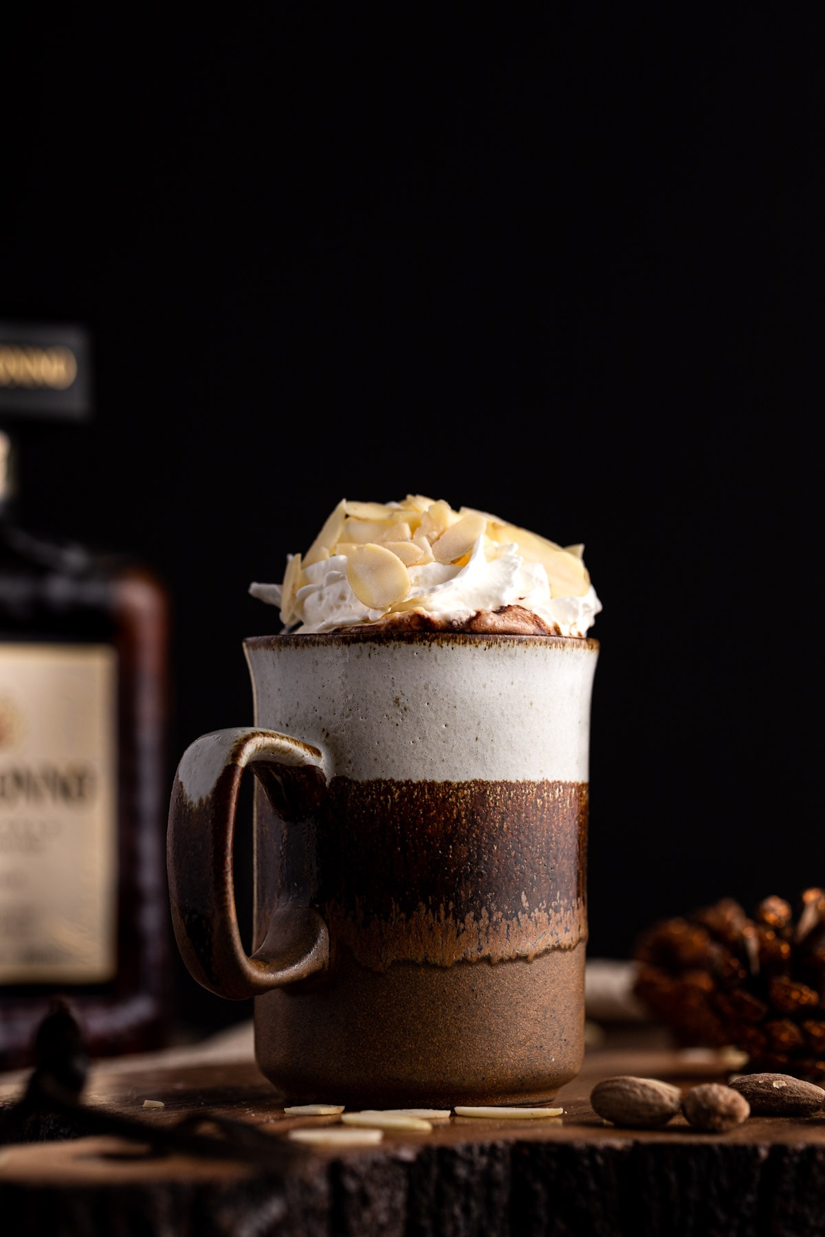 DARK HOT CHOCOLATE WITH AMARETTO
