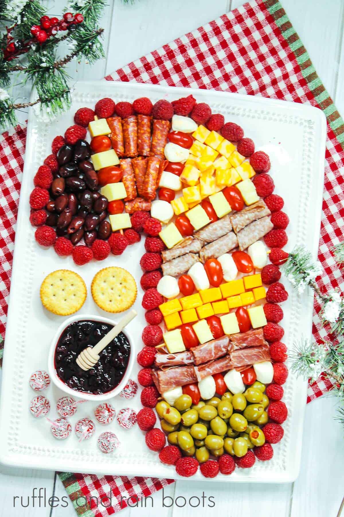 Candy Cane Charcuterie Board