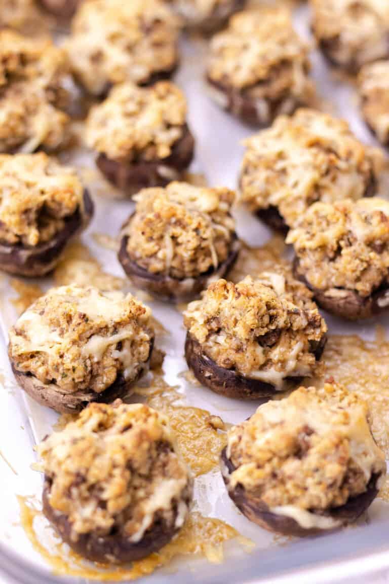 CHEESY STUFFED MUSHROOMS