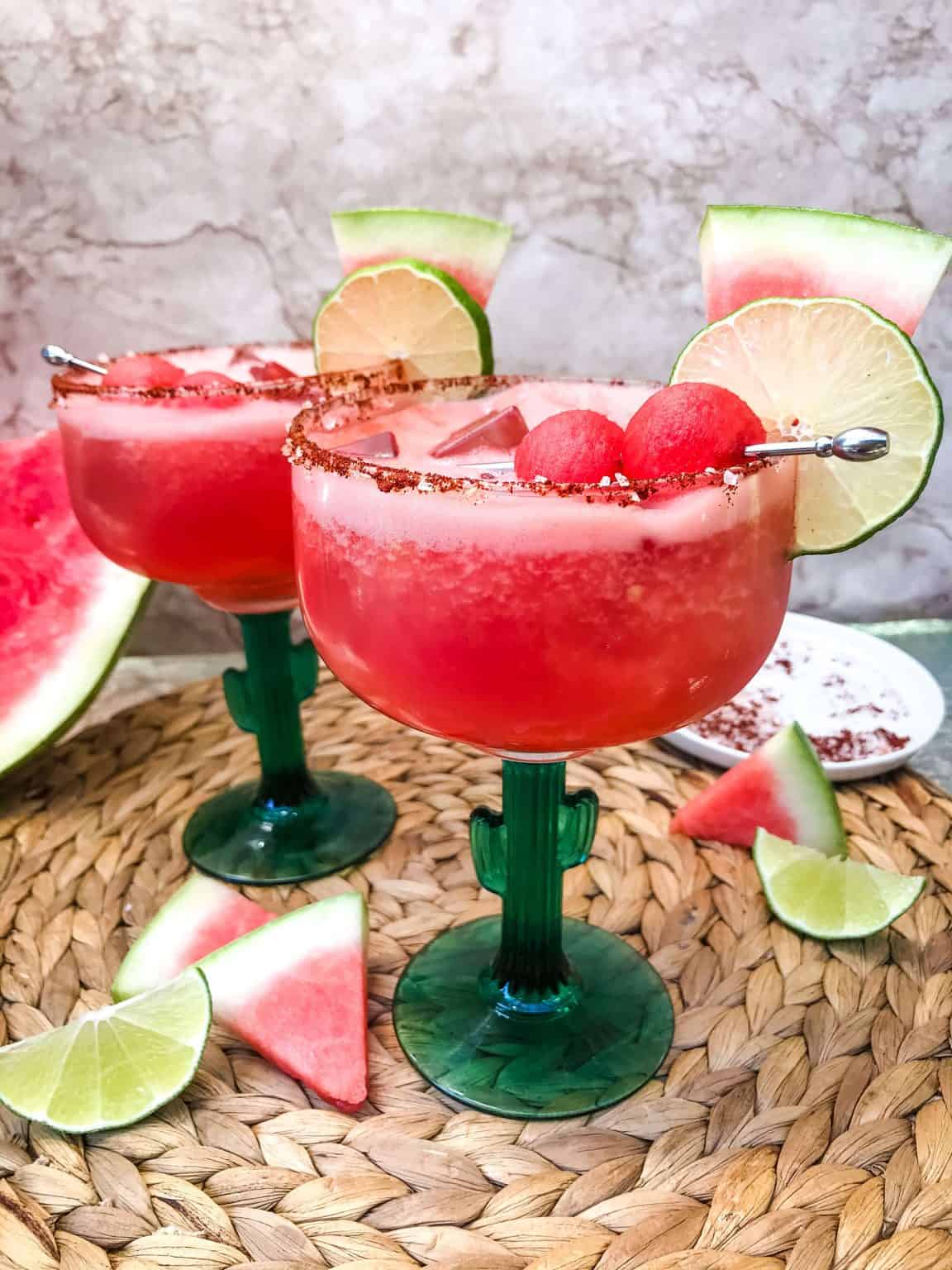 Chili Lime Spicy Watermelon Margarita