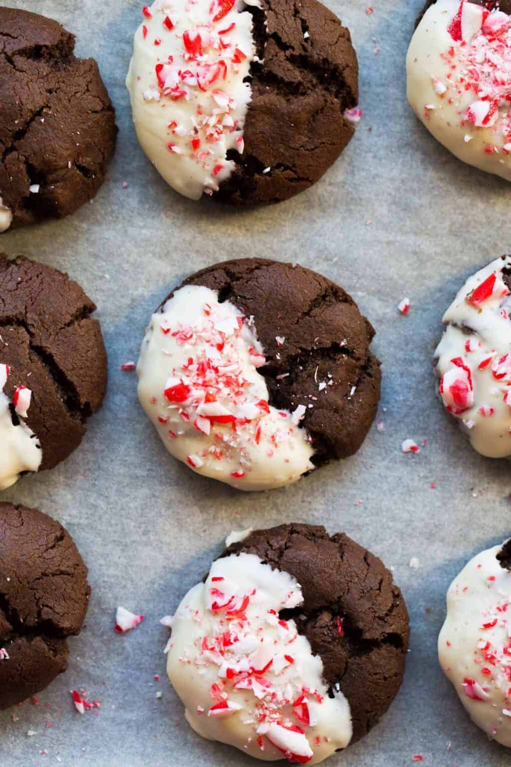 CHOCOLATE PEPPERMINT COOKIES