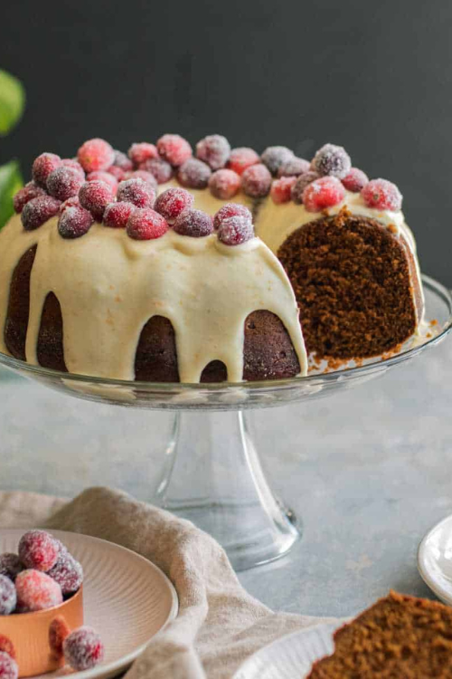 Gingerbread Bundt Cake with Cream Cheese Frosting