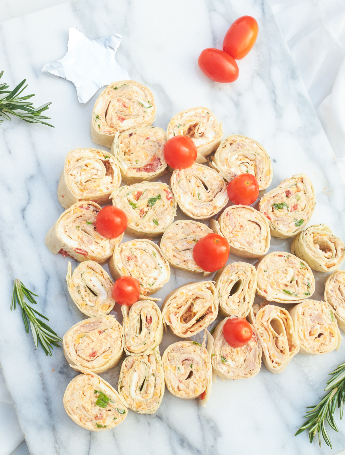 Christmas Tree Pinwheel Appetizer