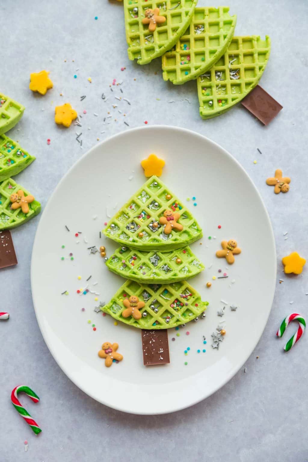 Christmas Tree Waffles