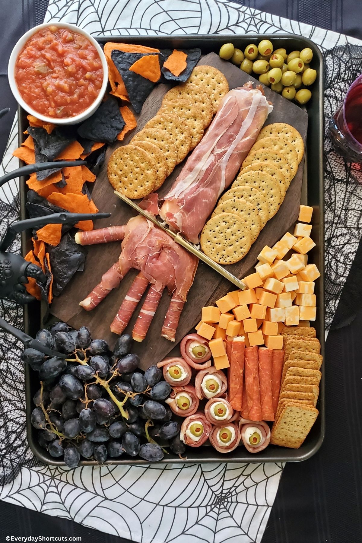Creepy Hand Savory Snack Board