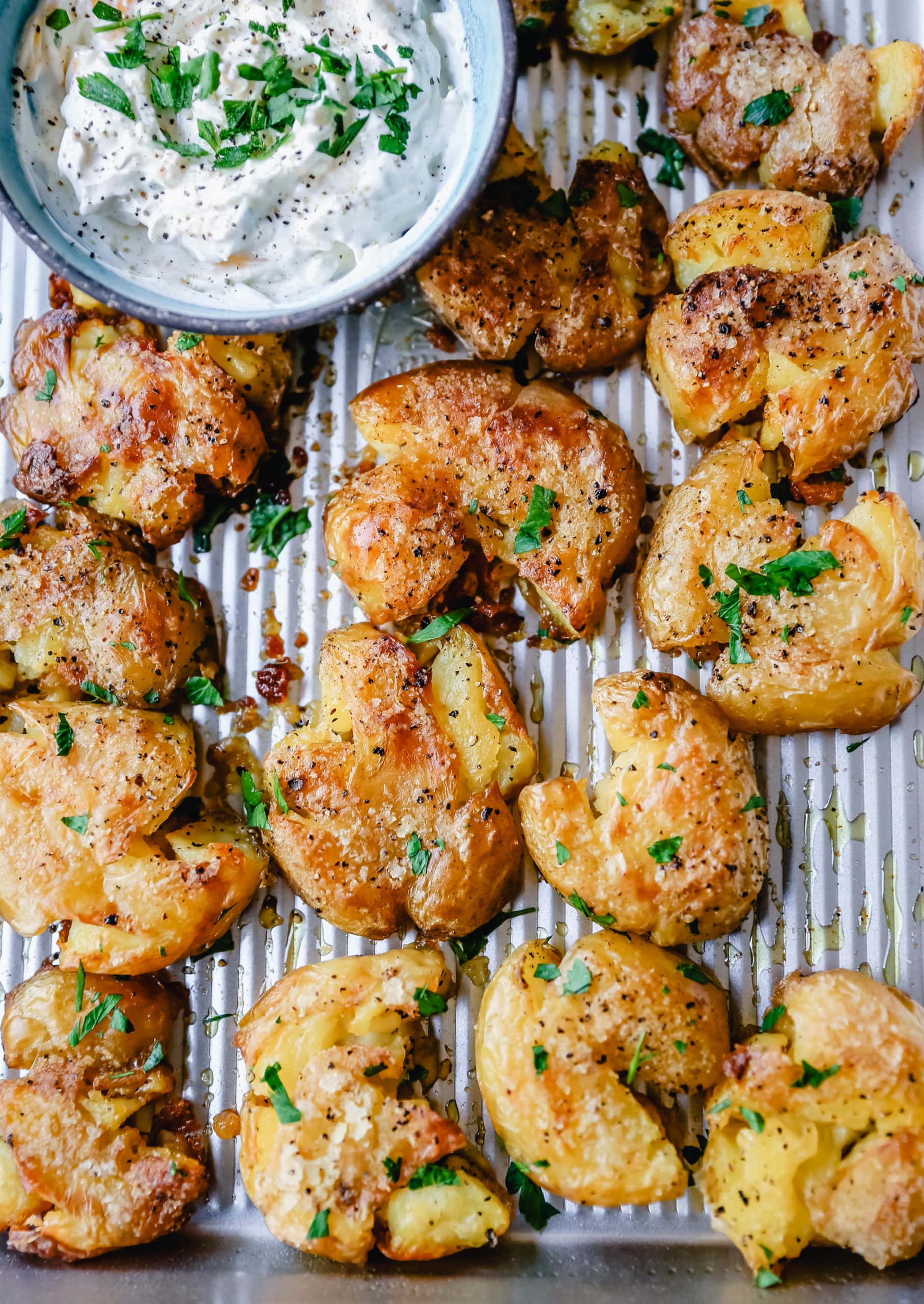 CRISPY SMASHED POTATOES