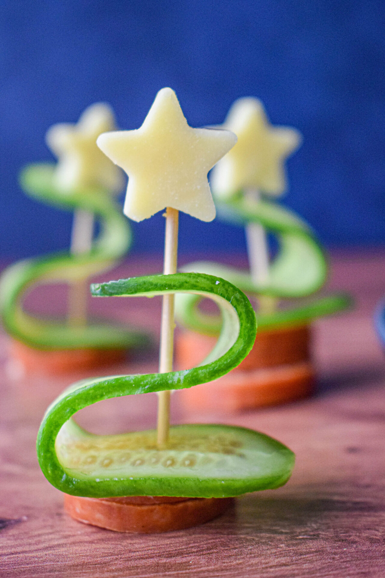 Cucumber Christmas Tree Skewers