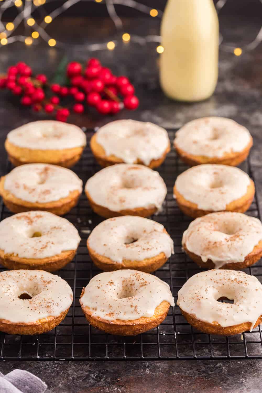 Eggnog Doughnuts