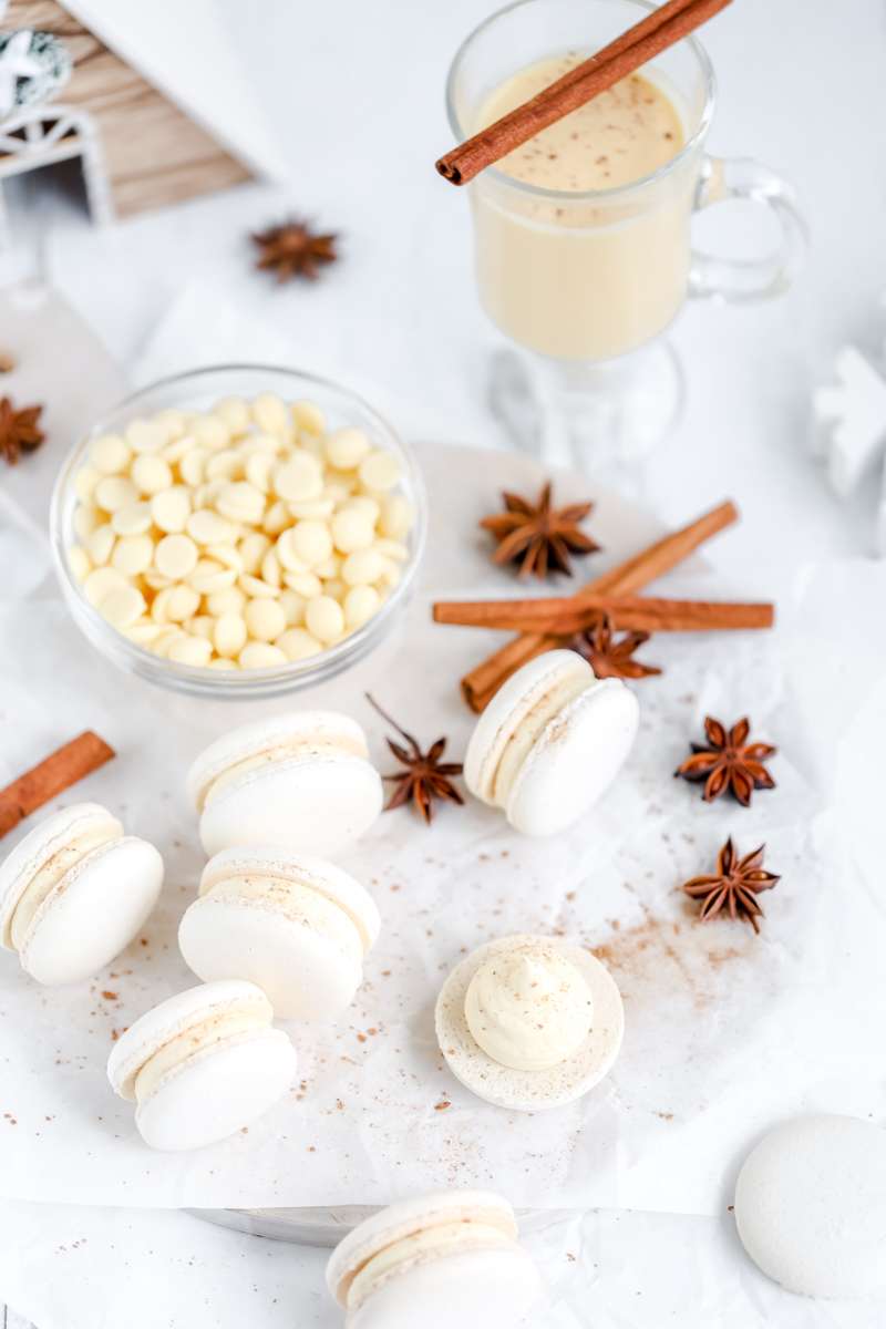 Eggnog Macarons