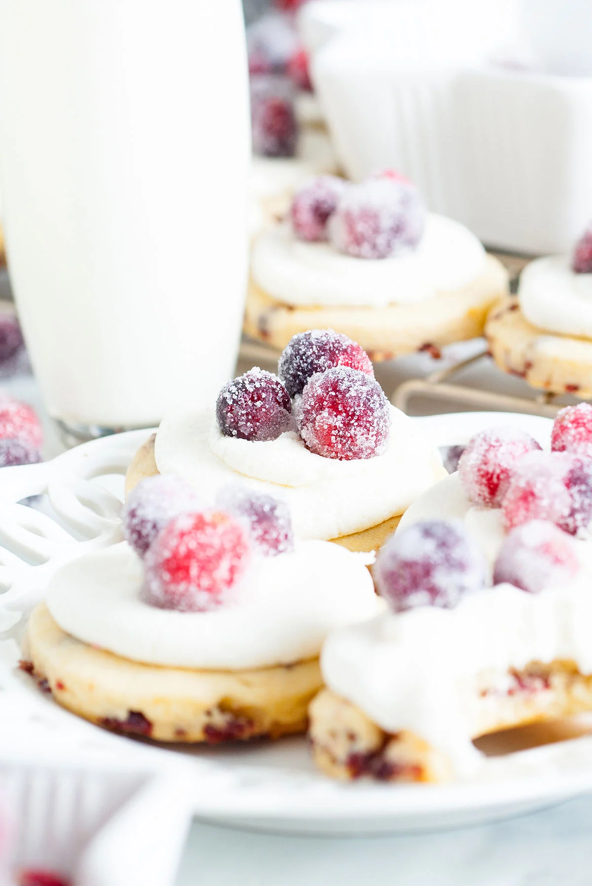 Sparkling Frosted Cranberry Cookies