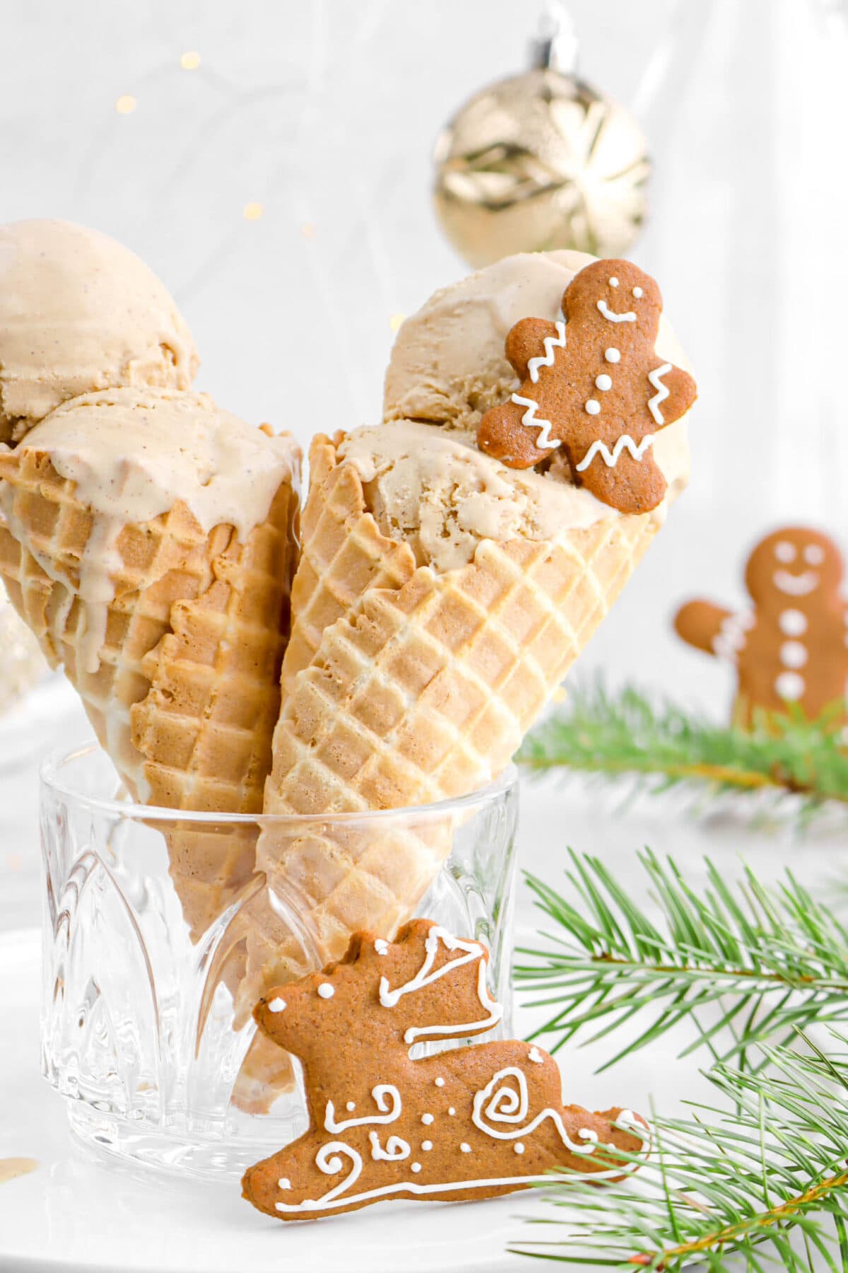 Homemade Gingerbread Ice Cream