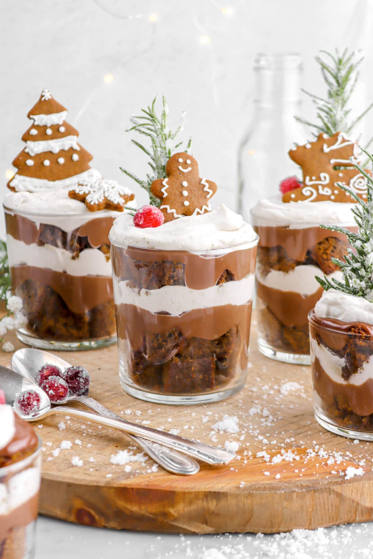 Gingerbread and Chocolate Pudding Trifle with Spiced Chantilly Cream
