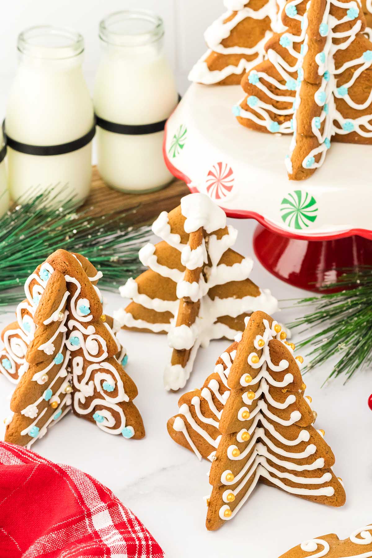 3D Gingerbread Tree Cookies